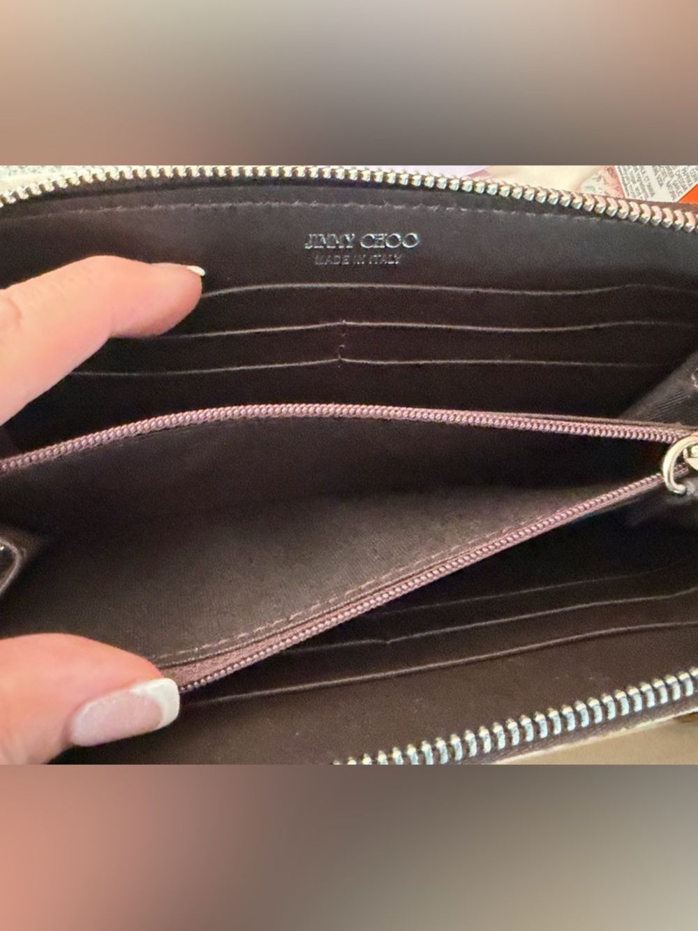 Jimmy Choo Python Embossed Star Wallet - Picture 3 of 8